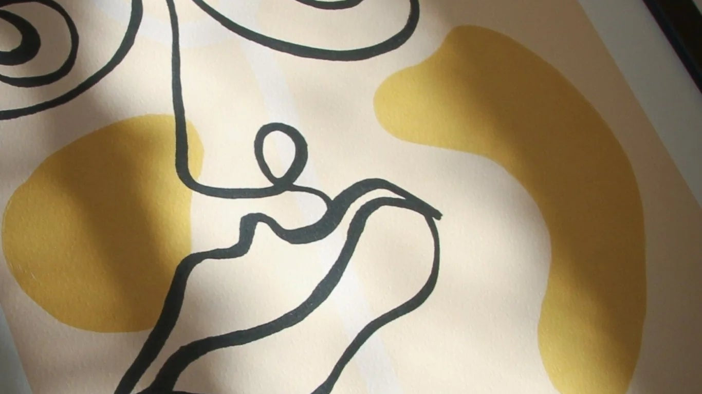 Una lámina decorativa para tu salón de Jeanette Skoubo titulada 'Cara abstracta'