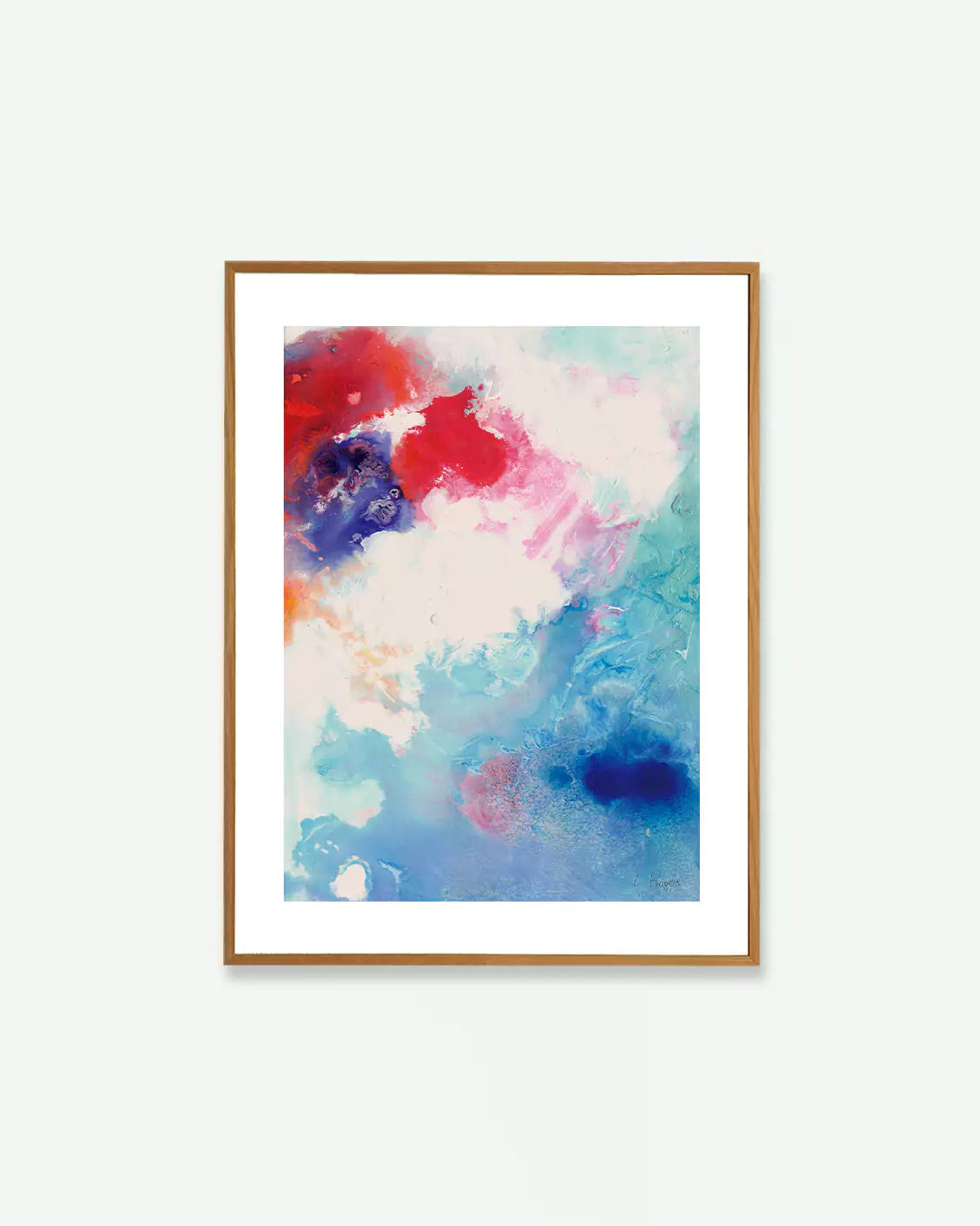 Póster abstracto “Abstract Azul 2” con tonos azules profundos, obra de L.Rogers