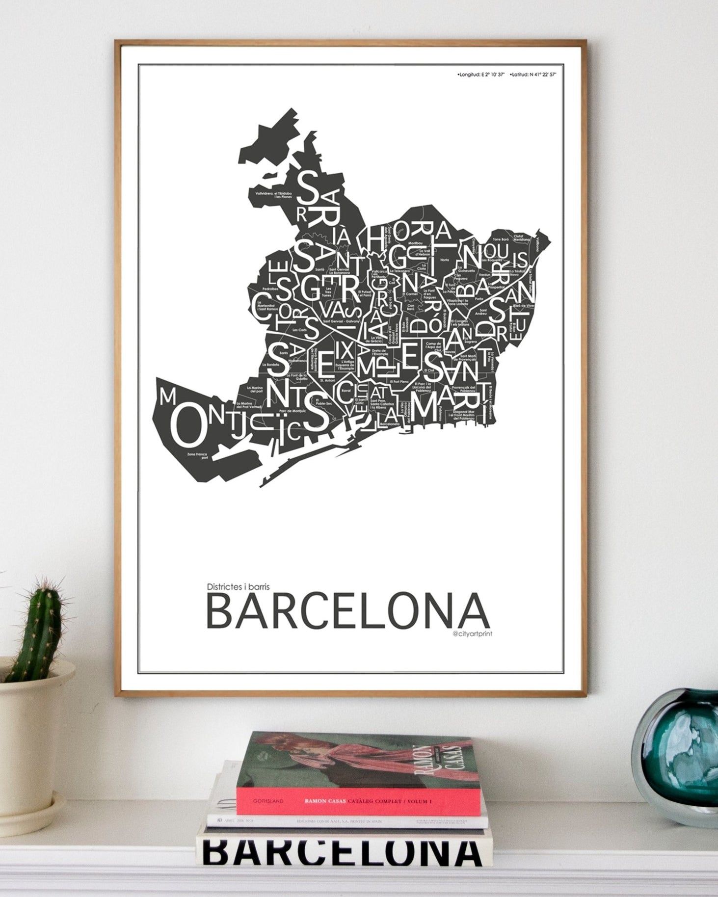 Poster de Mapa artístico Barcelona.