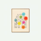 póster minimalista abstracto casa Batlló multicolor para decoración pared