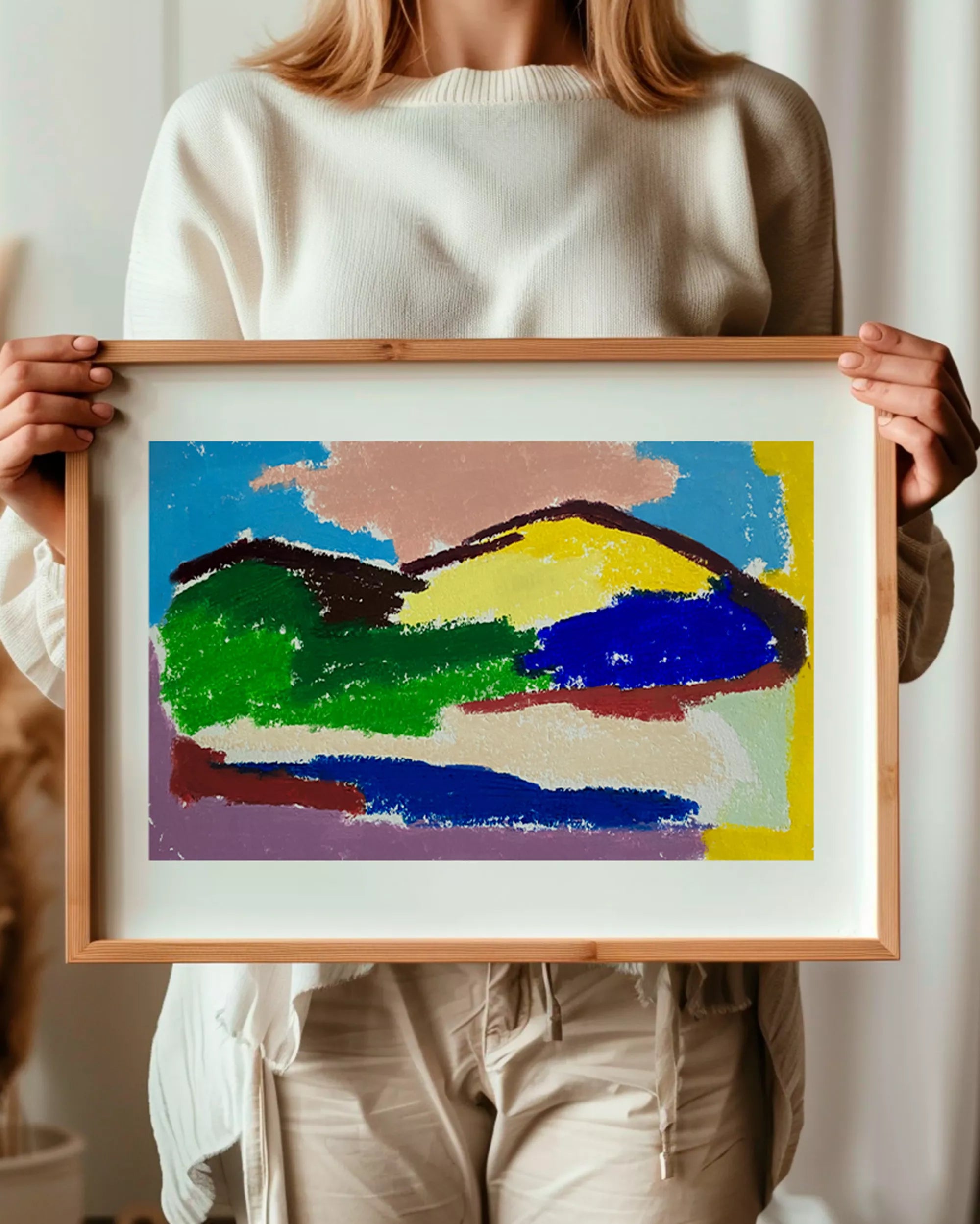 “Detalle crayons póster Les Montagnes”
